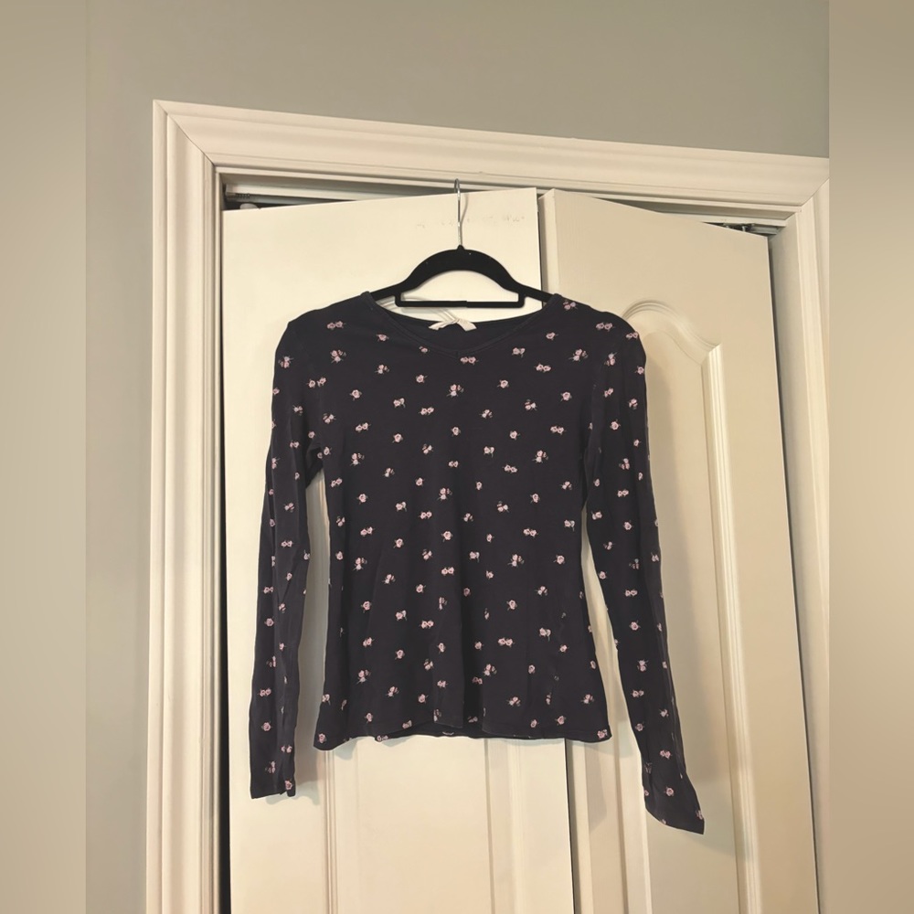Beautiful Bluenotes Long Sleeve Floral Tee